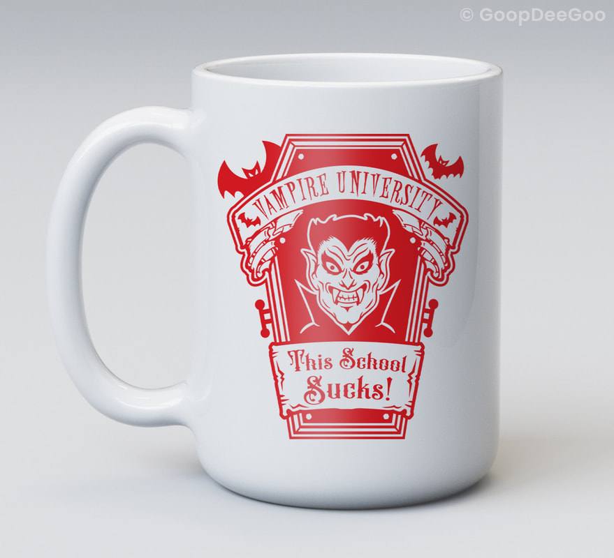 Vampire University school logo with 